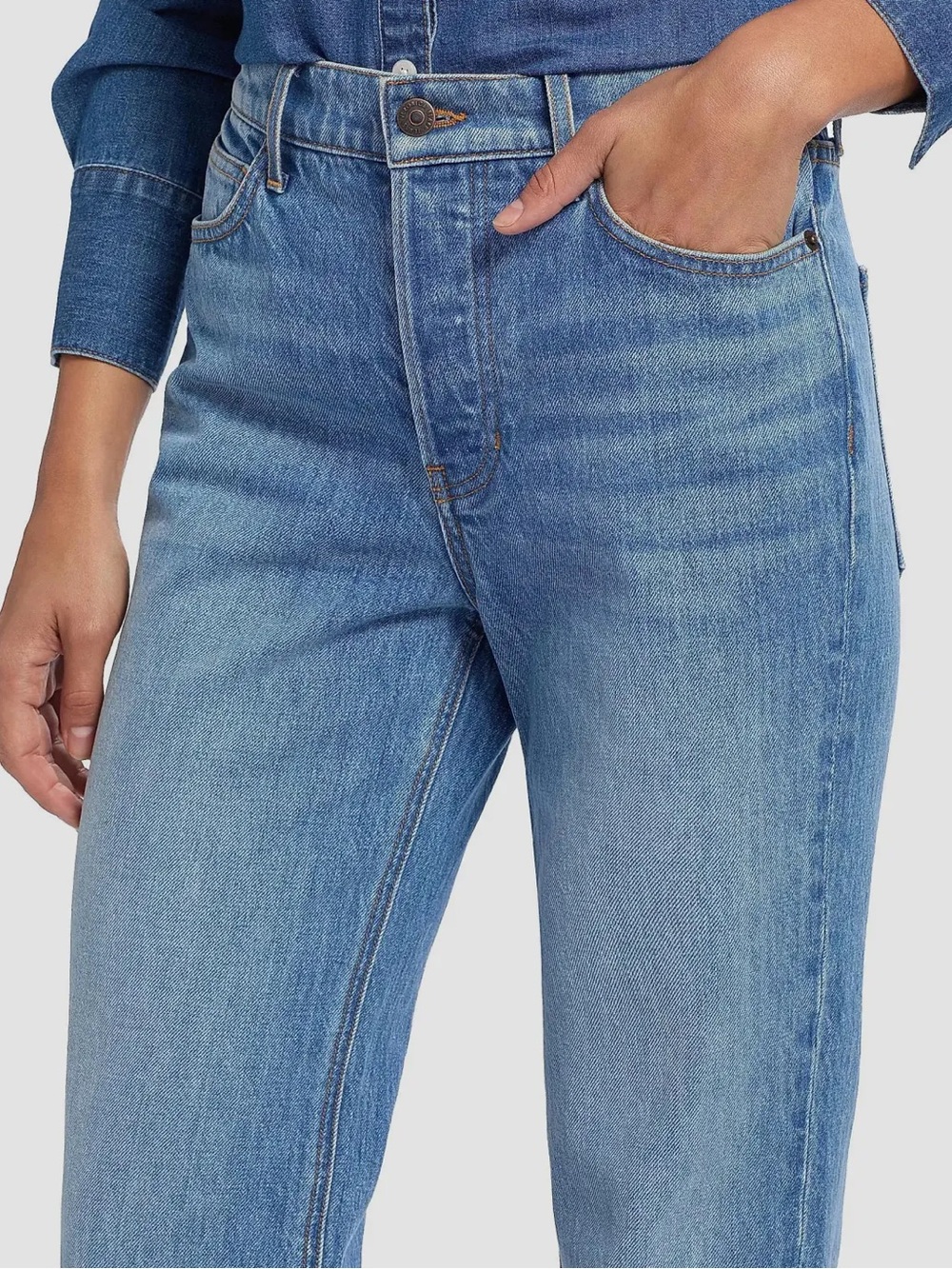 NWT Veronica Beard Leah Mid-Rise Straight-Leg Jeans 27 - Picture 5 of 11